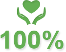 100% Donation Policy